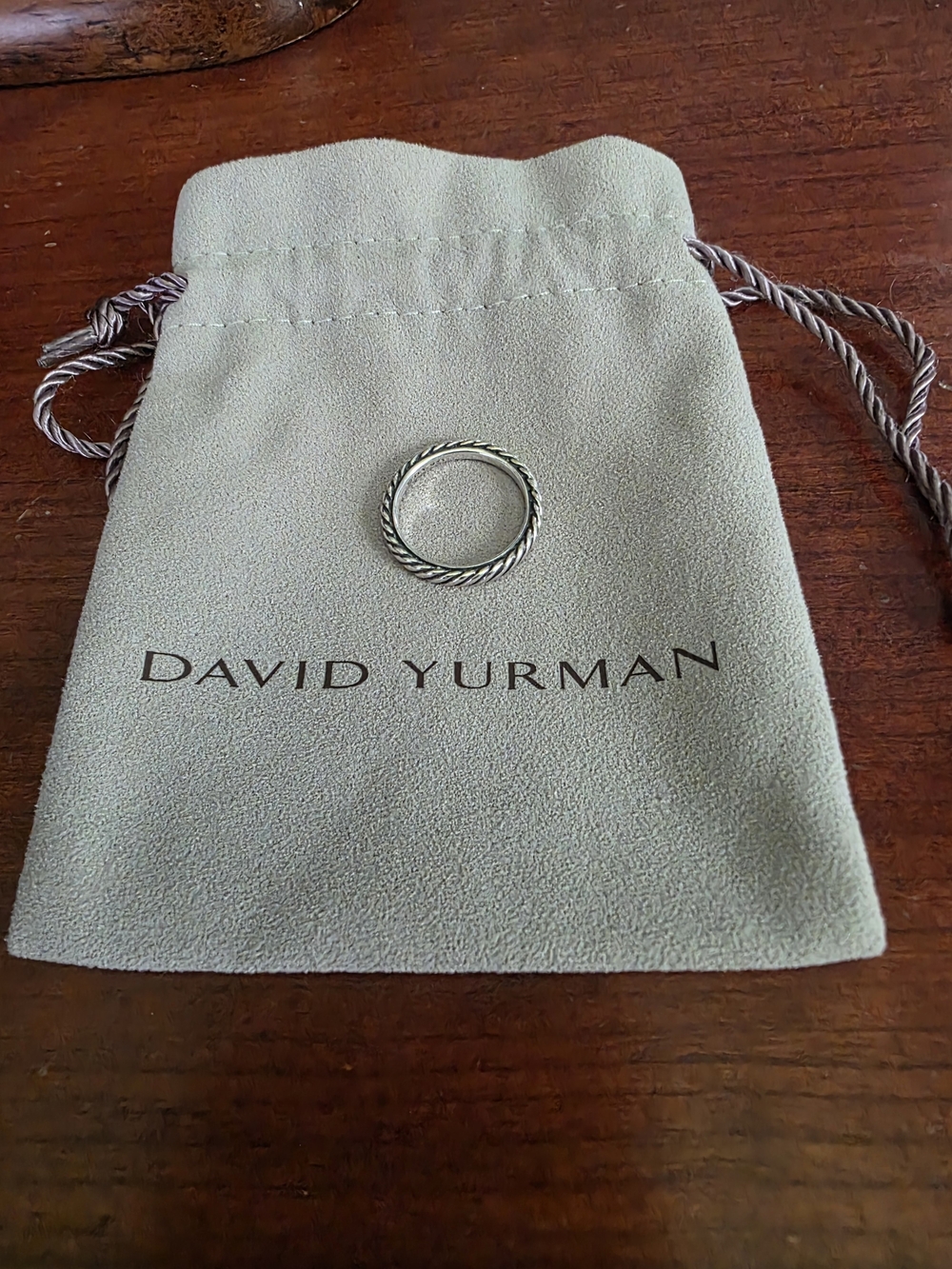 David Yurman Silver Cable Stackable Ring